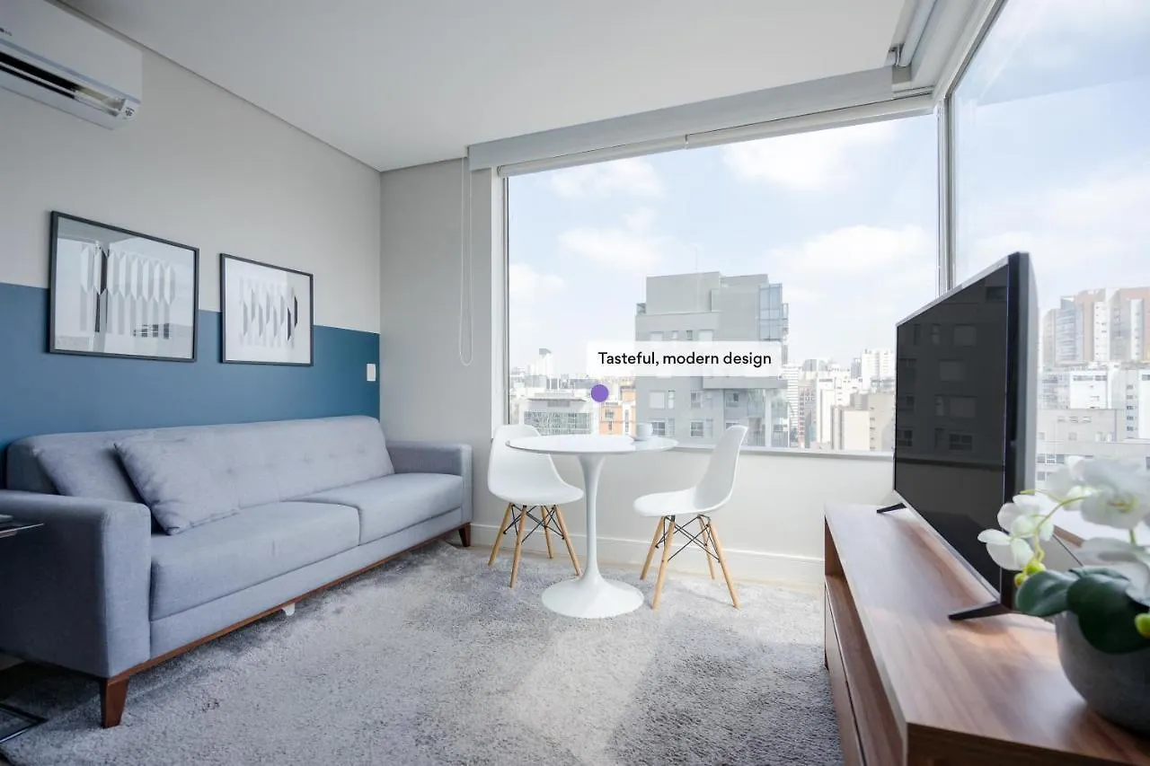 Ap com academia, piscina e sauna no prédio, próximo à Faria Lima - Vila Olímpia Apartamento São Paulo